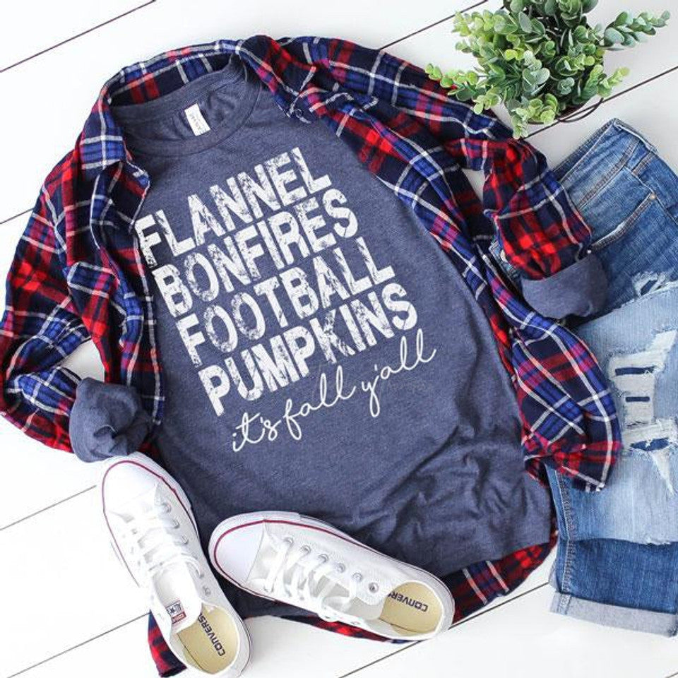 Flannels Bonfires Football Pumpkins